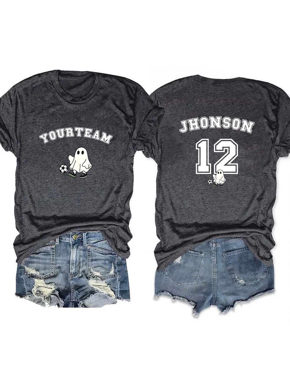 Custom Ghost Soccer Funny T-shirt