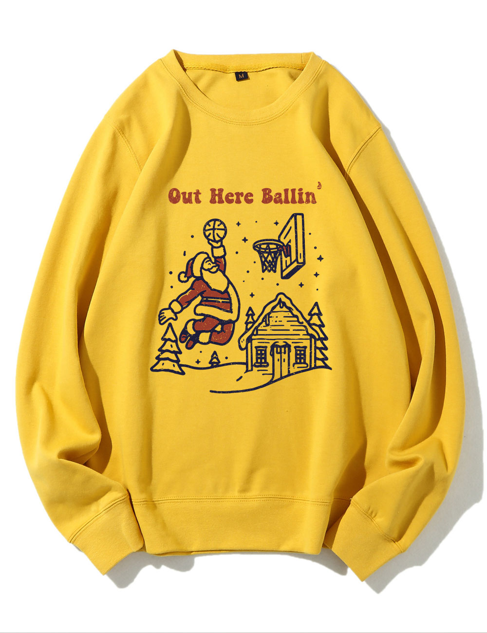 Out Here Ballin Santa Playing Basketball Sweatshirt