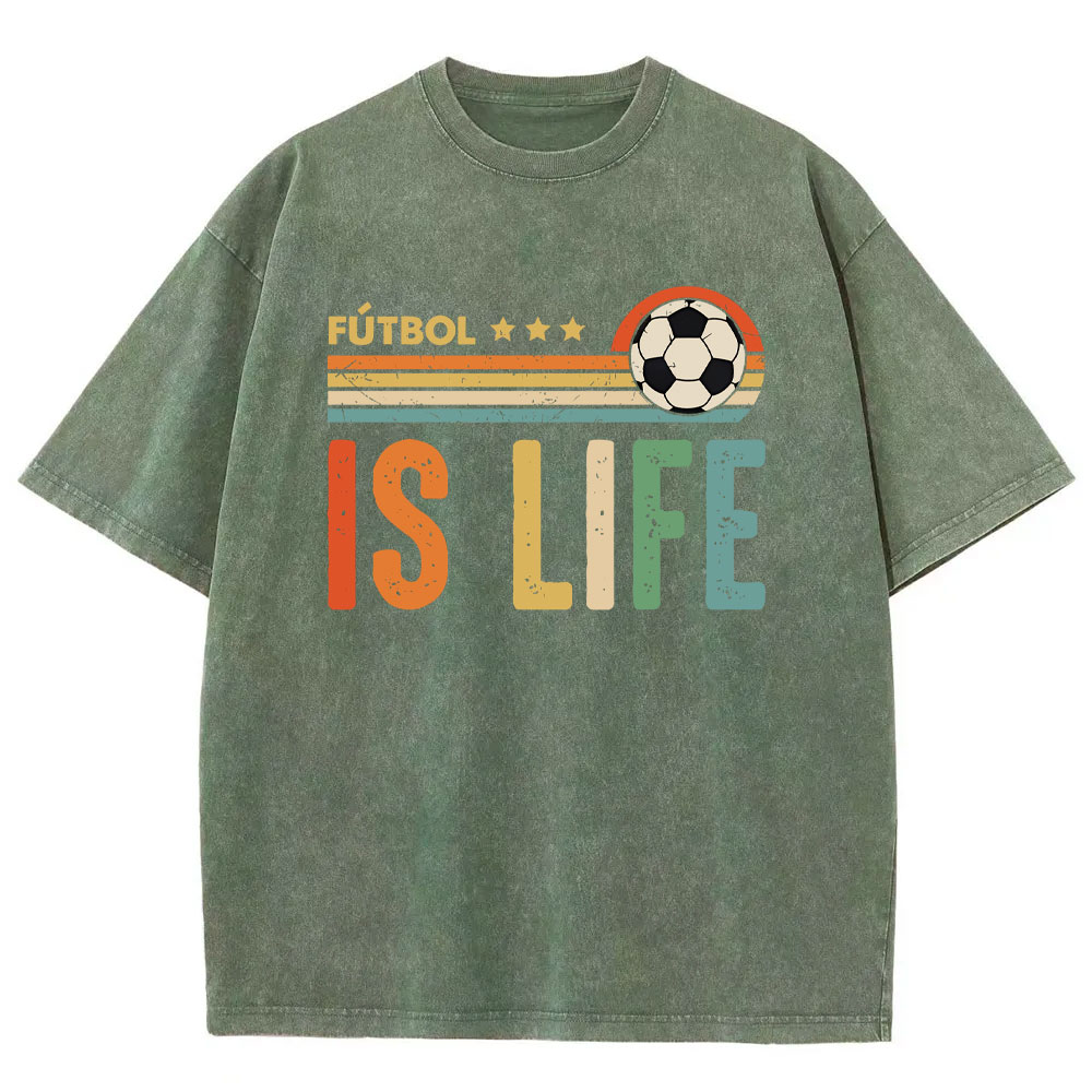 Futbol Is Life Washed T-shirt