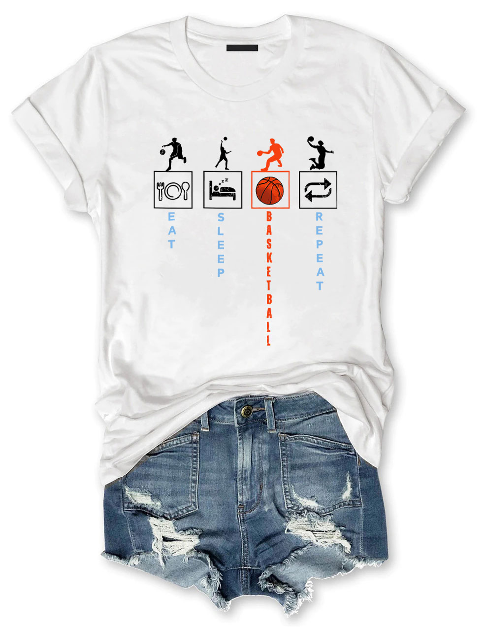 Eat Sleep Basketball Repeat T-Shirt