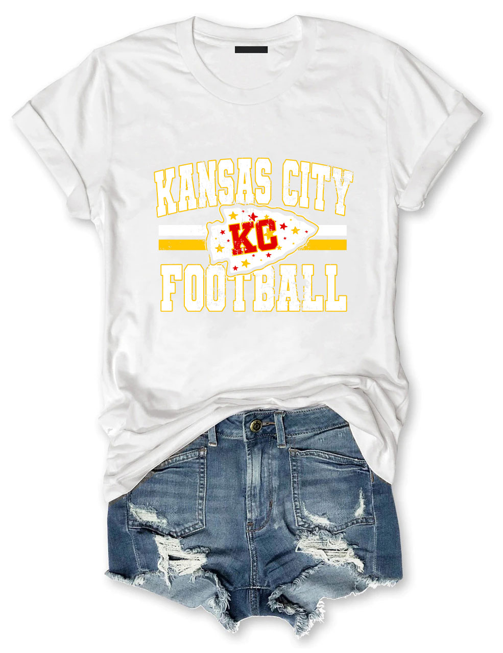 KC Chiefs Arrowhead Football T-Shirt