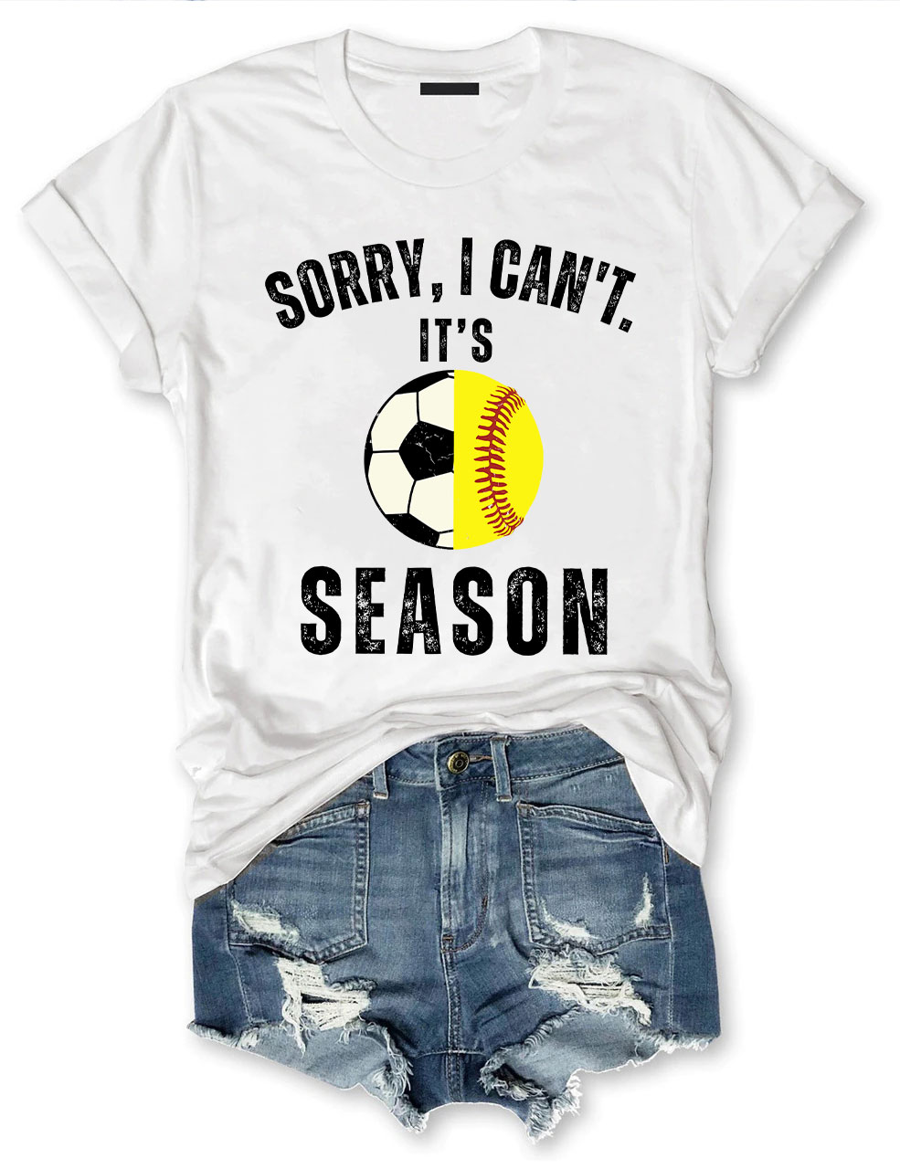 Sorry I can't It's Football and Softball Season T-shirt