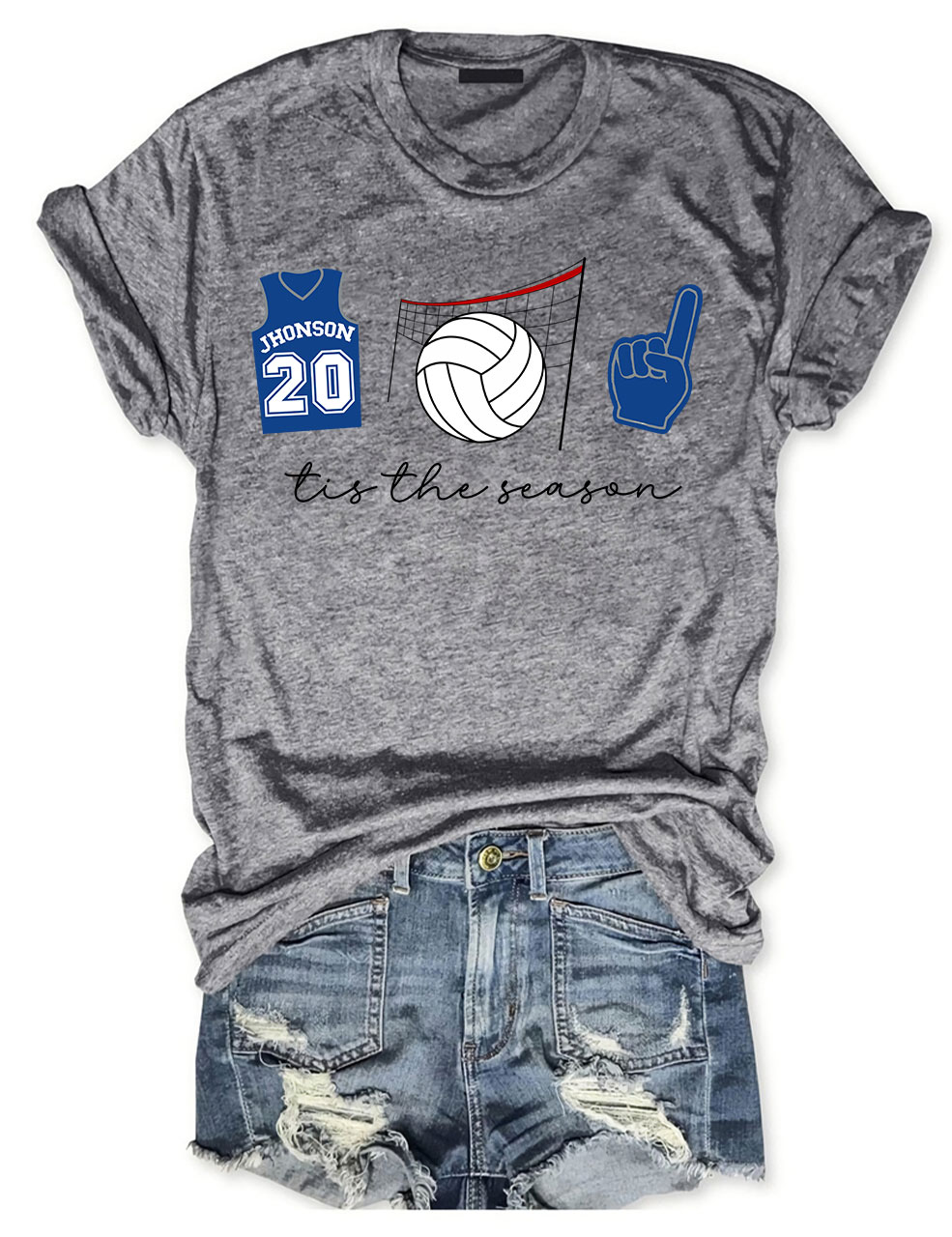 Tis The Season Custom Volleyball T-shirt