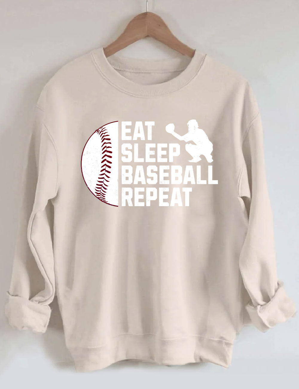 Eat Sleep Baseball Repeat Sweatshirt