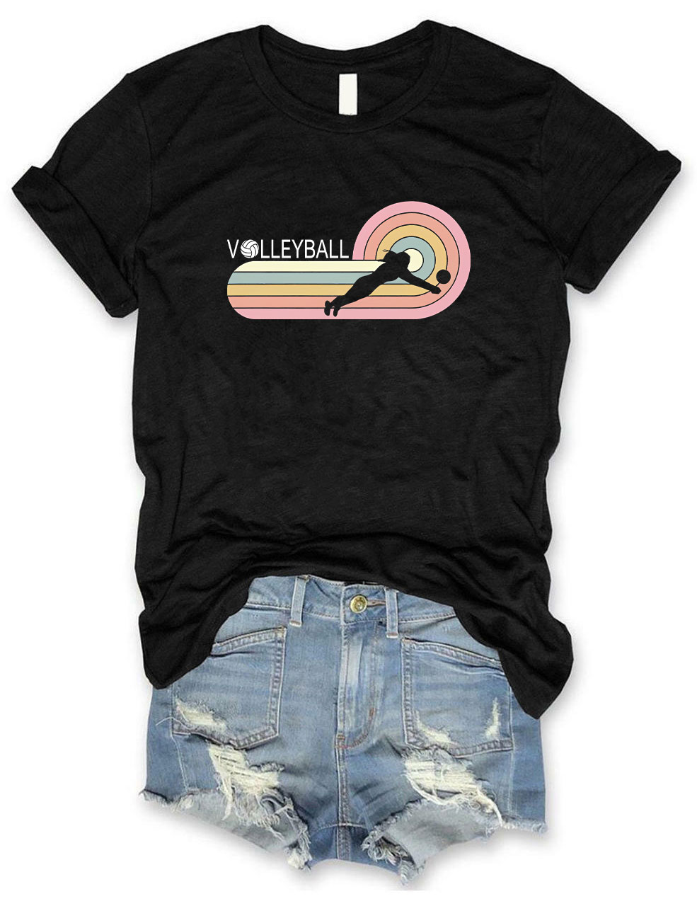 Retro Volleyball Player T-shirt
