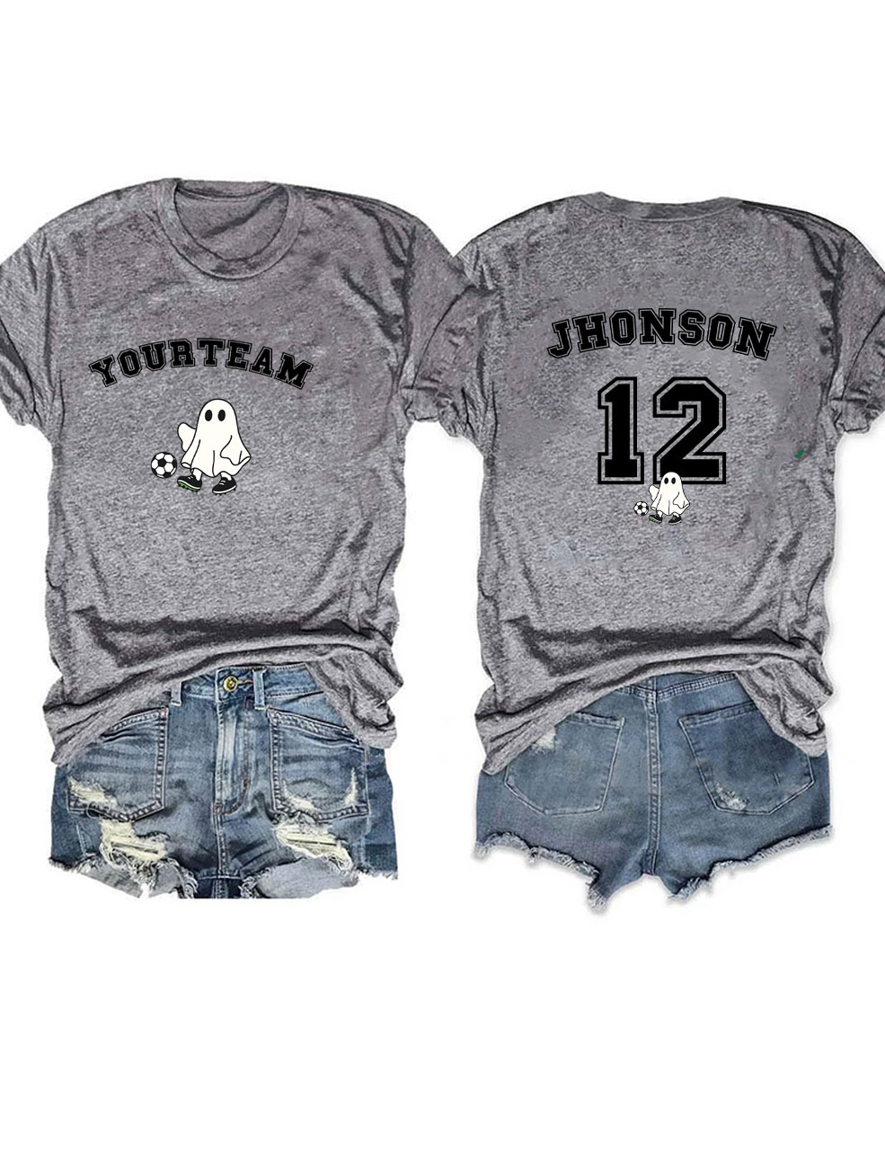 Custom Ghost Soccer Funny T-shirt