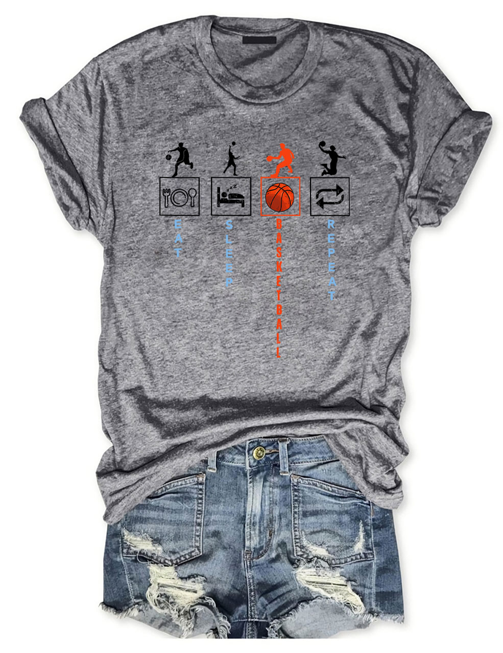 Eat Sleep Basketball Repeat T-Shirt