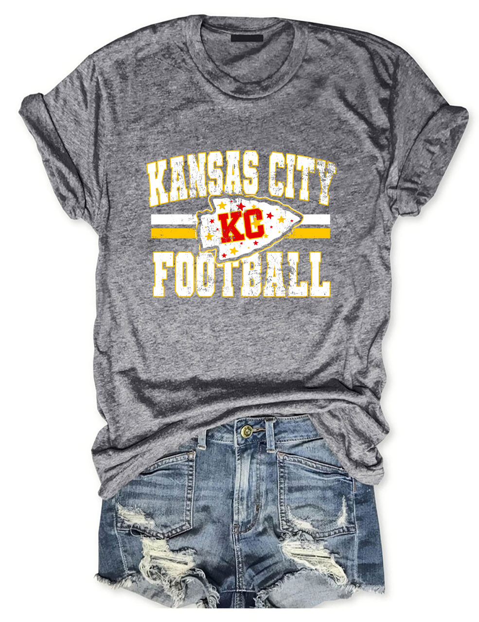 KC Chiefs Arrowhead Football T-Shirt
