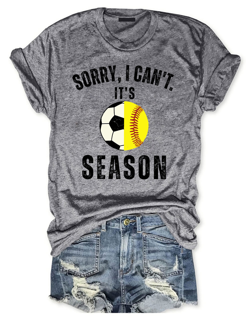Sorry I can't It's Football and Softball Season T-shirt