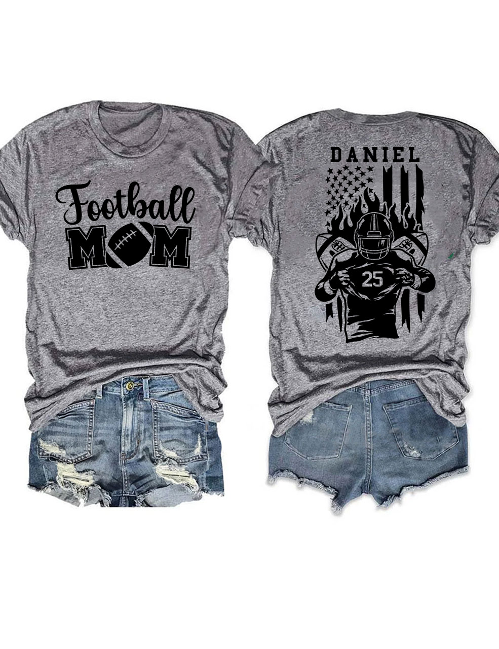 Football Mom Custom T-shirt
