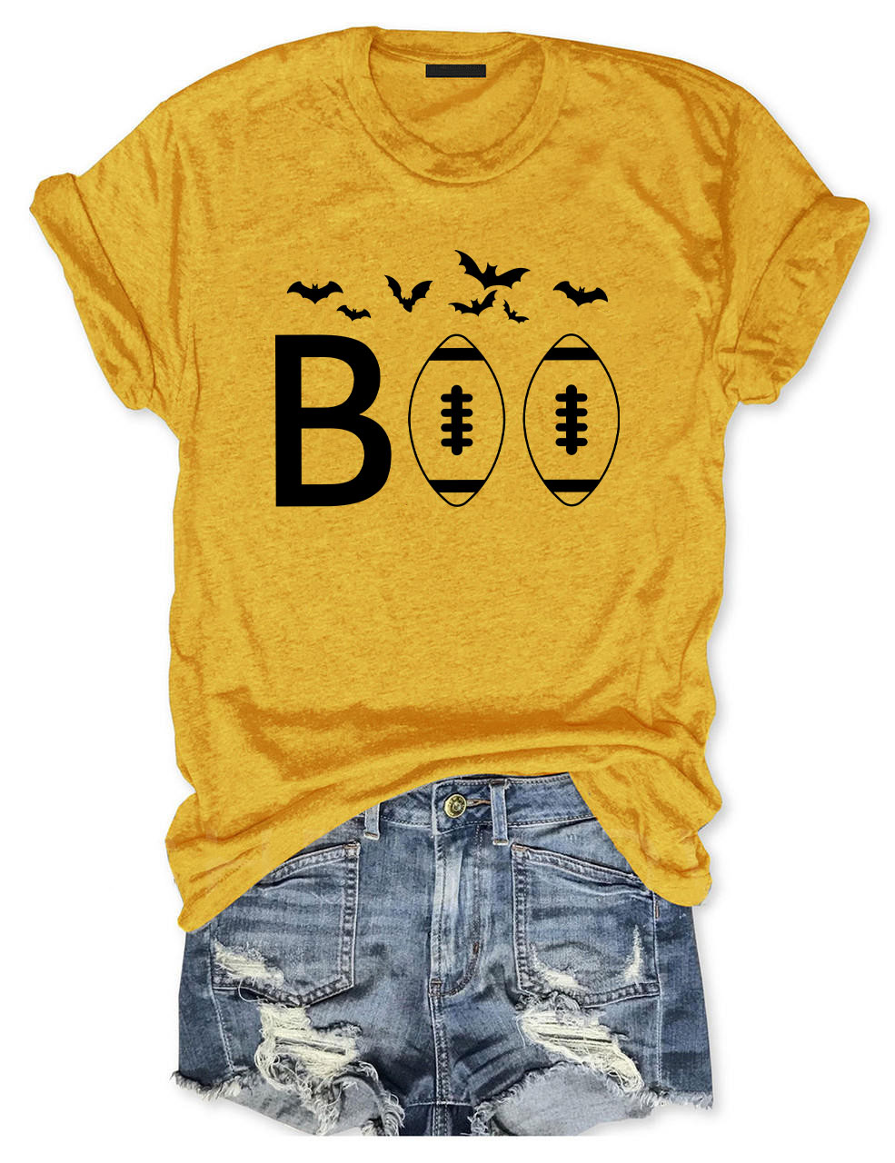 BOO Halloween Football T-Shirt