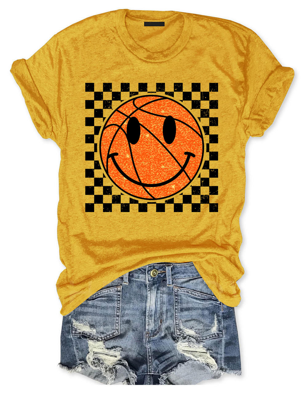 Smile Face Basketball Gameday T-shirt