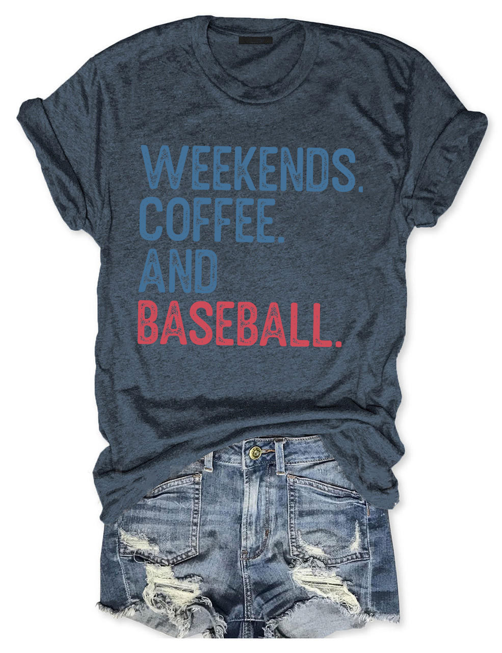 Custom Weekends Coffee Baseball T-Shirt