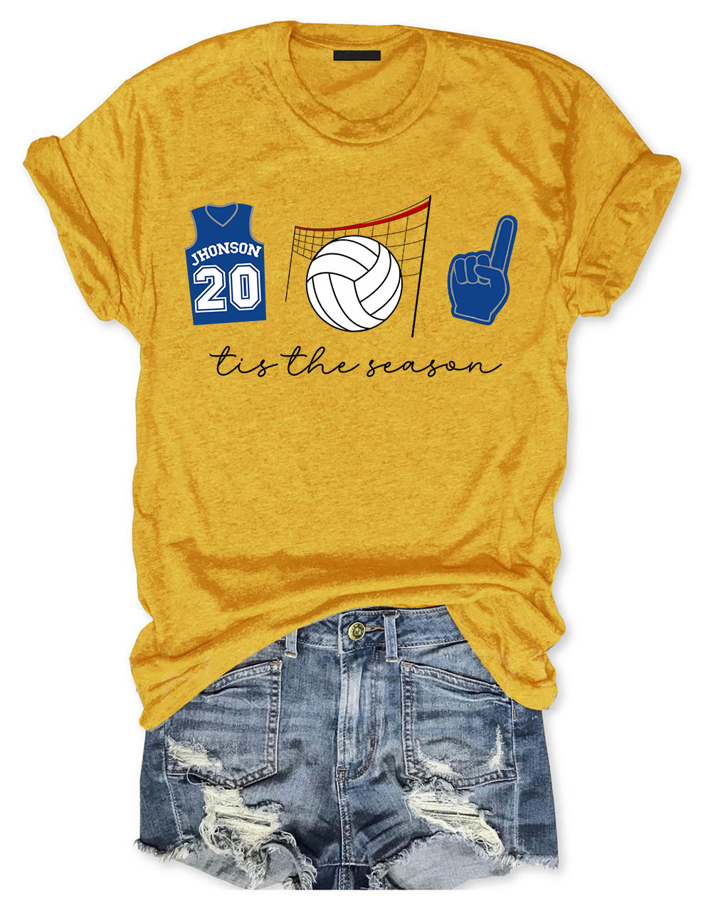 Tis The Season Custom Volleyball T-shirt