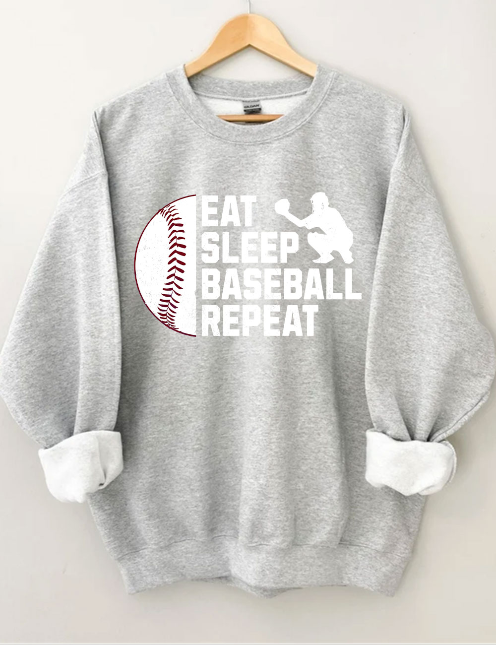 Eat Sleep Baseball Repeat Sweatshirt