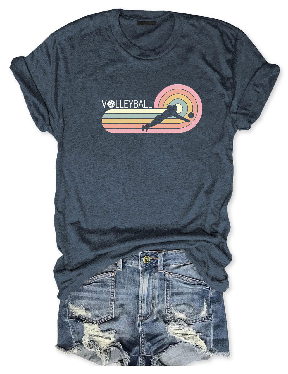 Retro Volleyball Player T-shirt