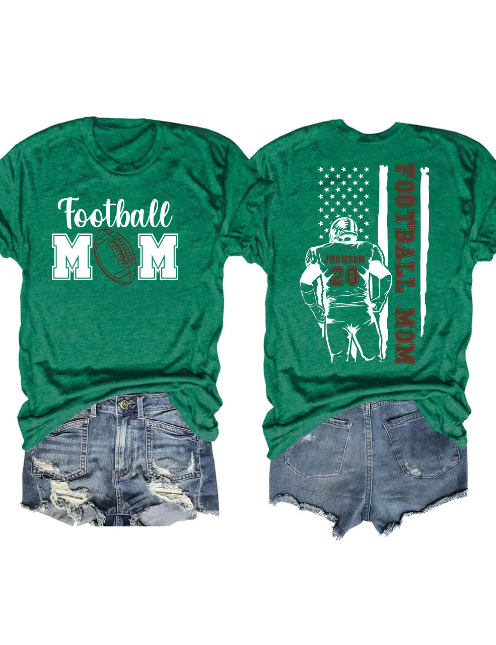 Custom Football Mom T-shirt