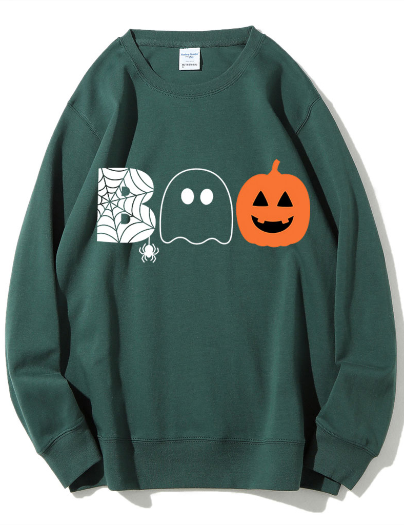 Boo Halloween Ghost Basketball Sweatshirt
