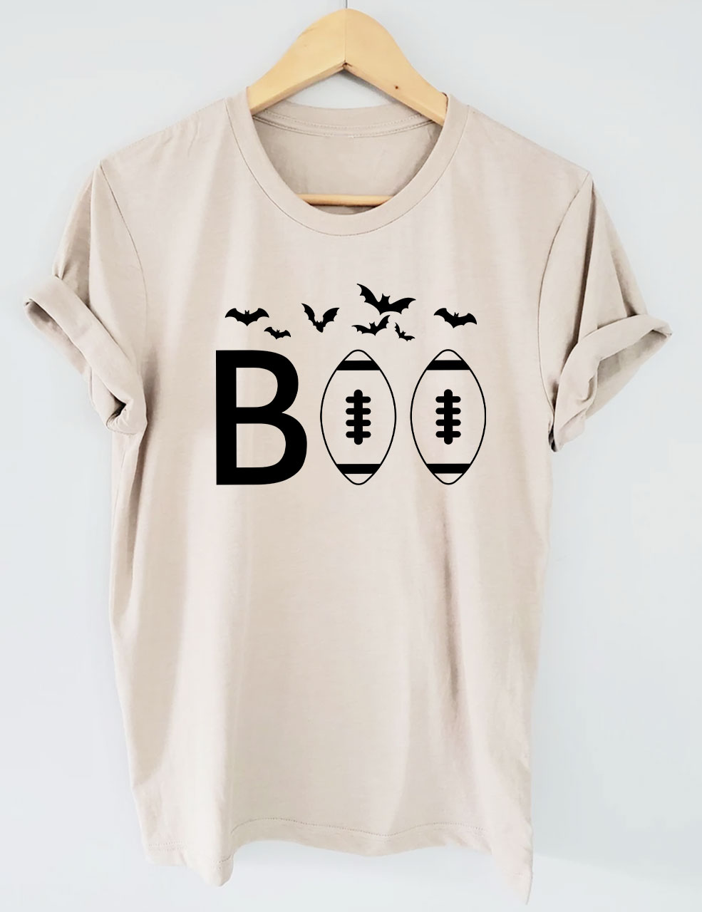 BOO Halloween Football T-Shirt