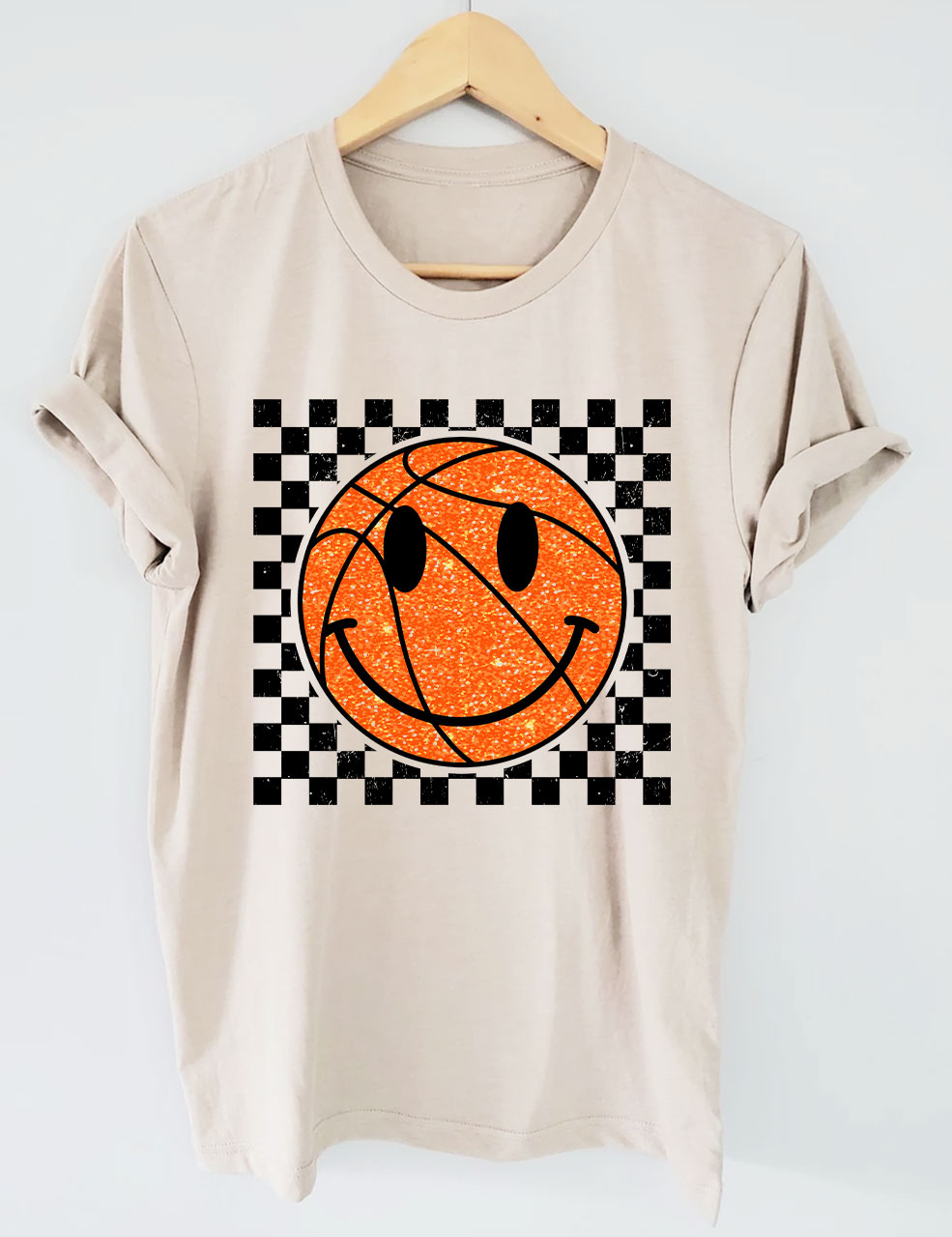 Smile Face Basketball Gameday T-shirt
