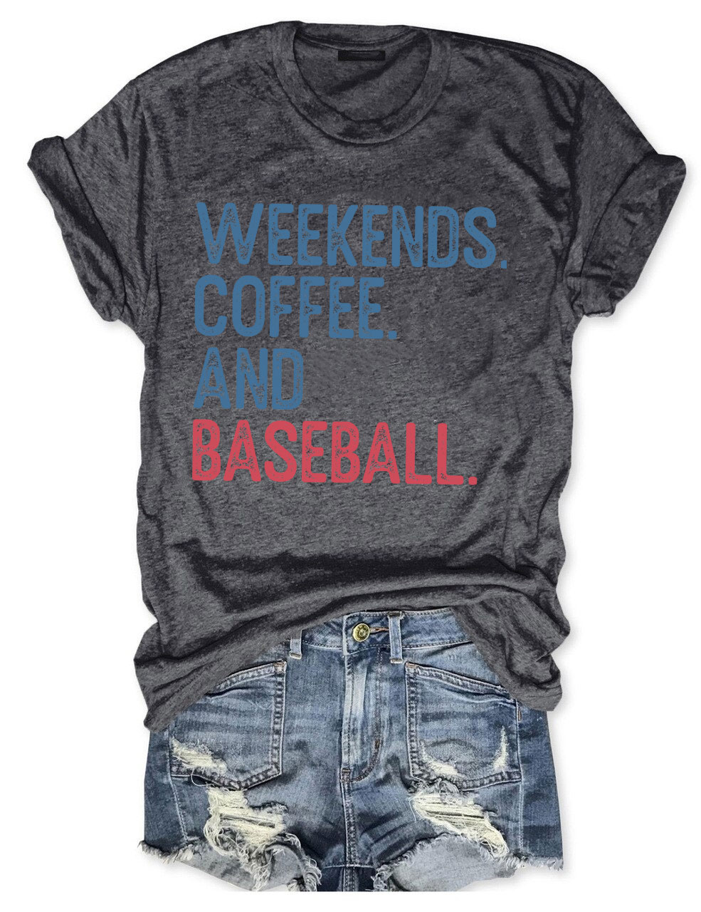 Custom Weekends Coffee Baseball T-Shirt