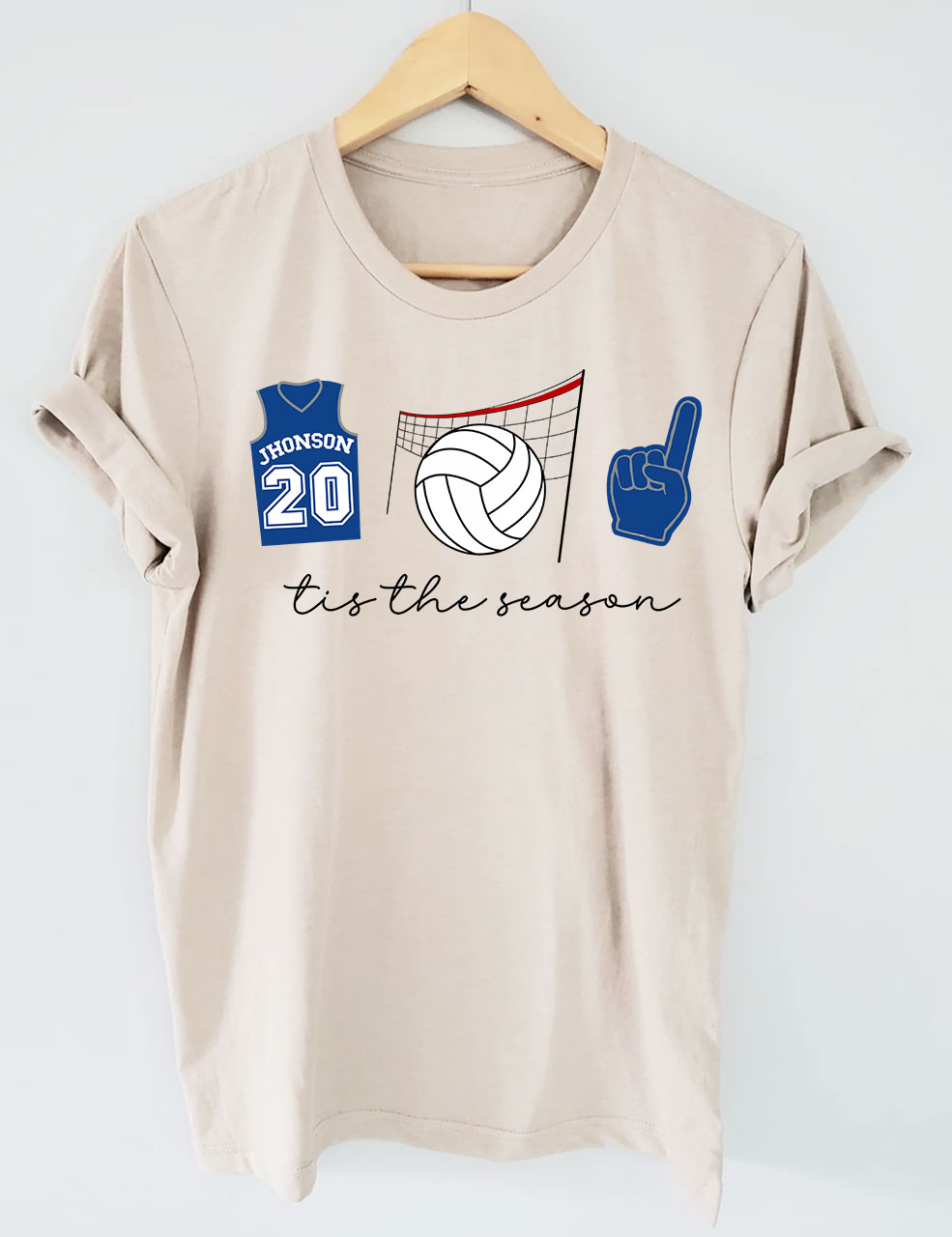 Tis The Season Custom Volleyball T-shirt