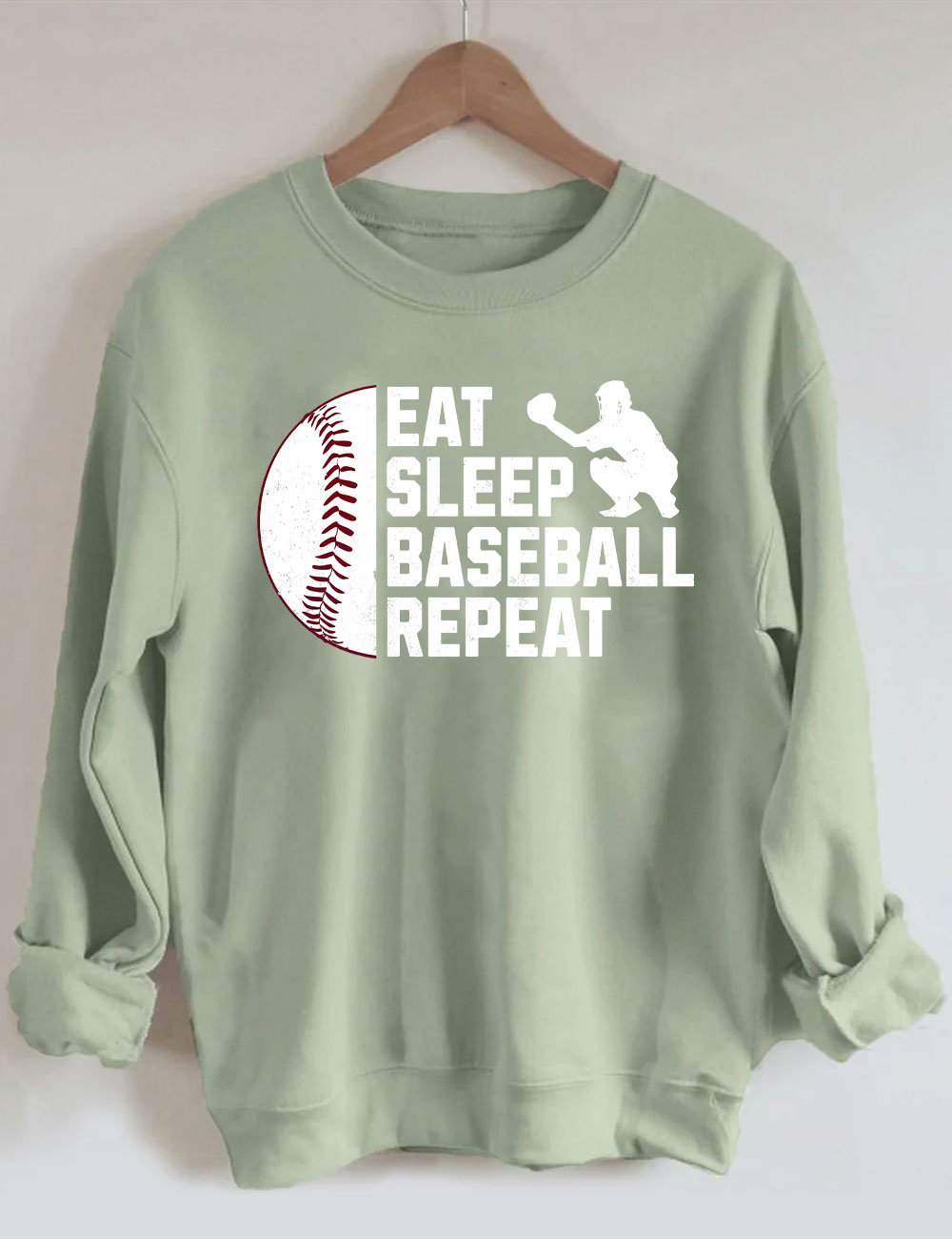 Eat Sleep Baseball Repeat Sweatshirt