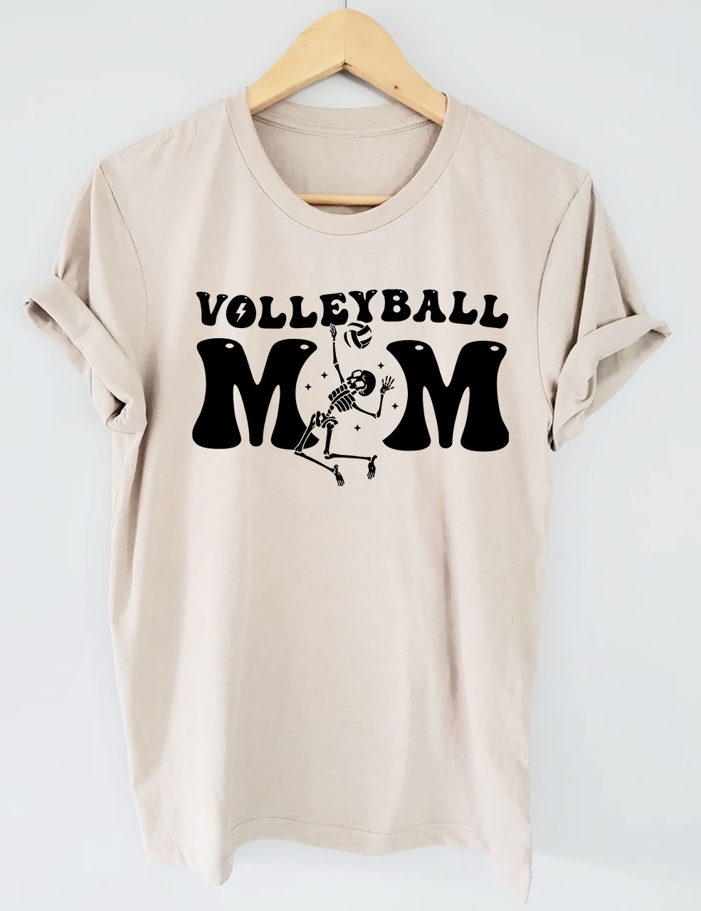 Volleyball Skeleton Mom T-shirt