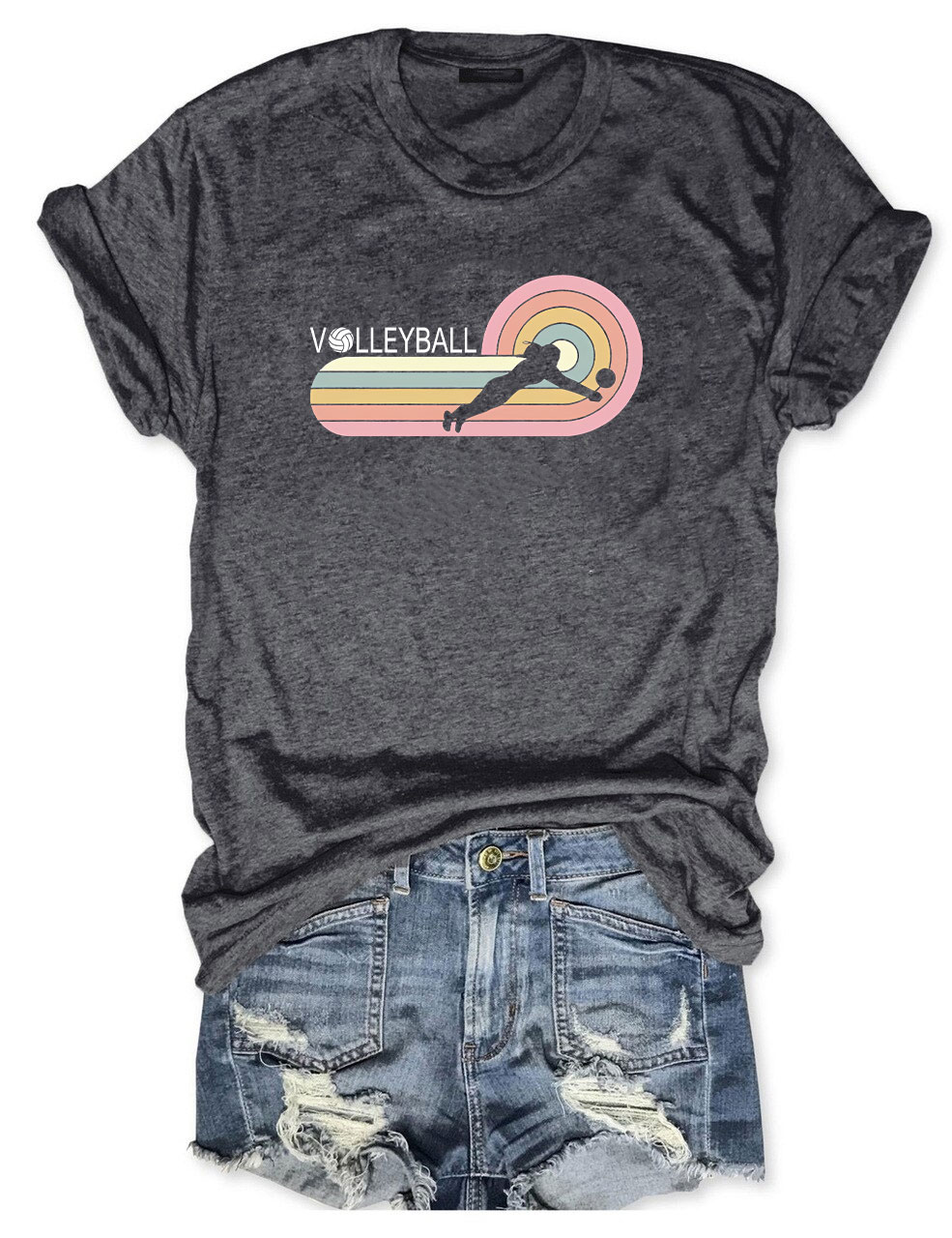 Retro Volleyball Player T-shirt