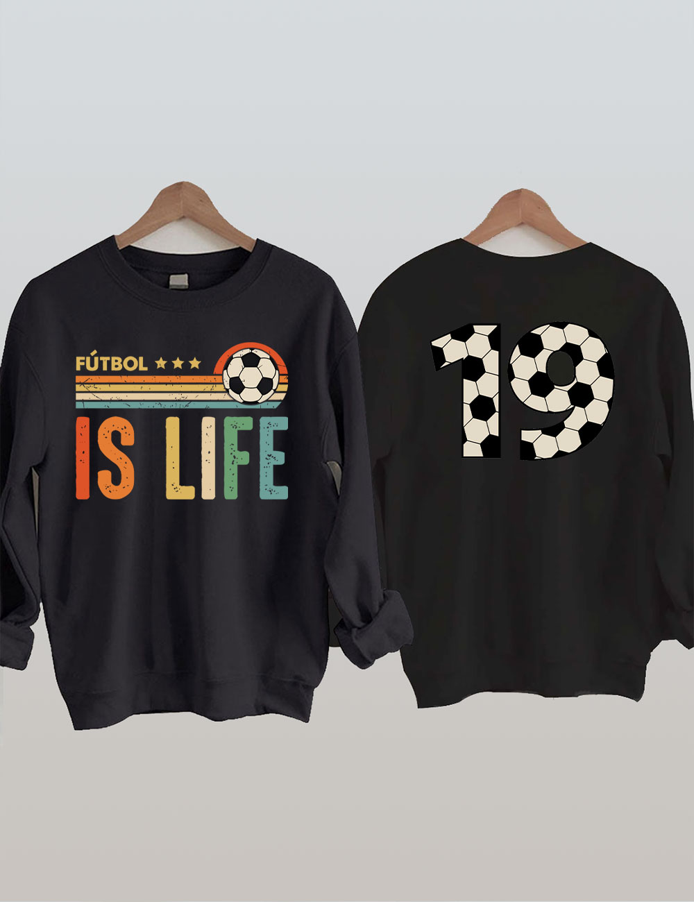 Futbol Is Life Custom Number Sweatshirt