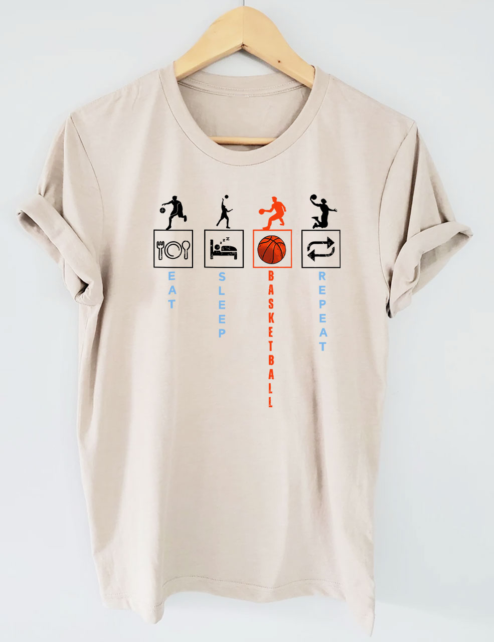 Eat Sleep Basketball Repeat T-Shirt