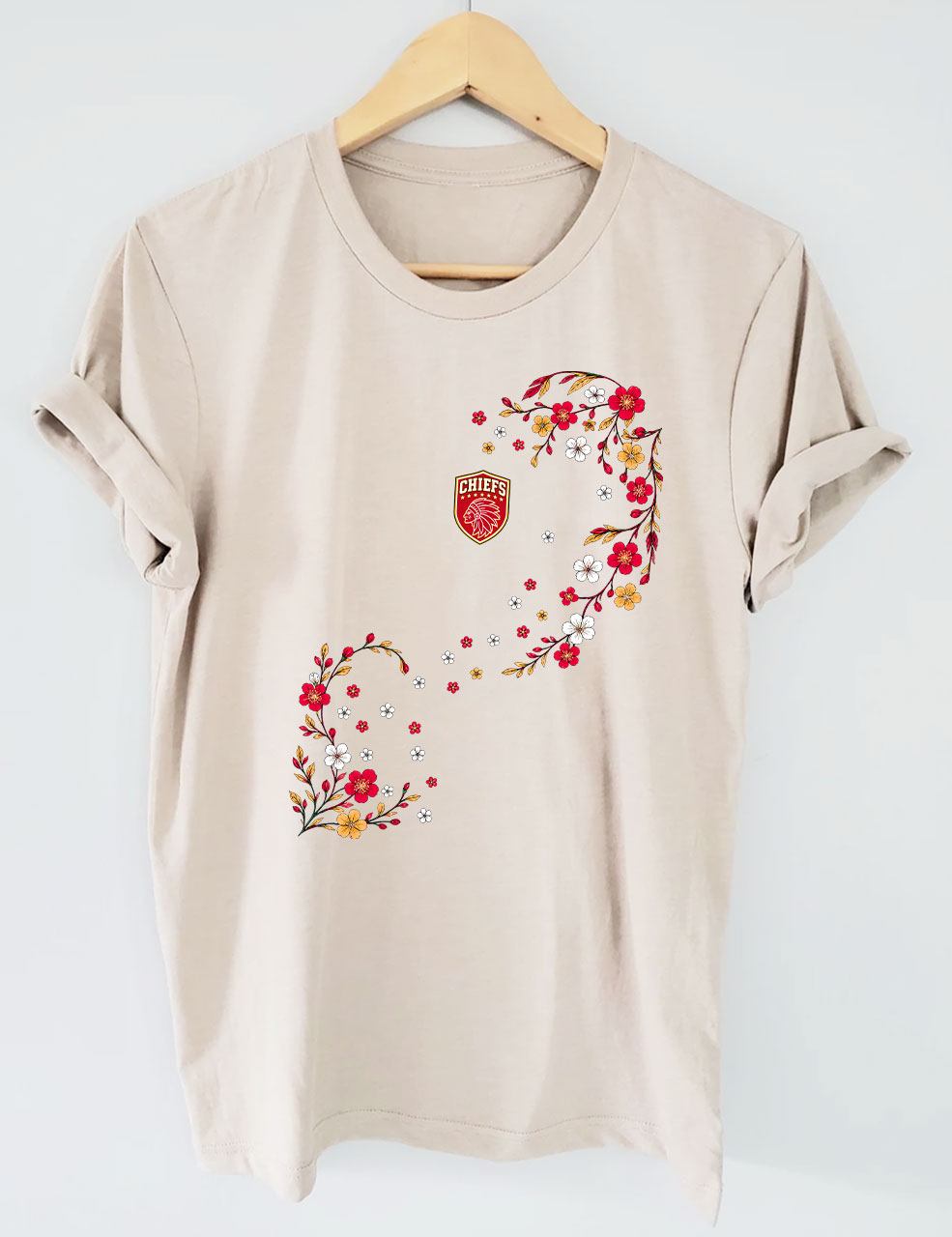 Chiefs Floral Football T-Shirt