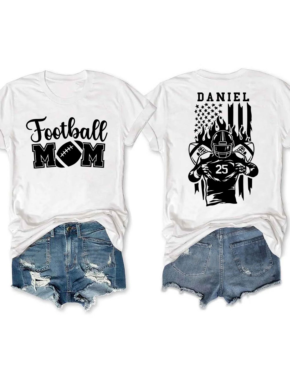 Football Mom Custom T-shirt