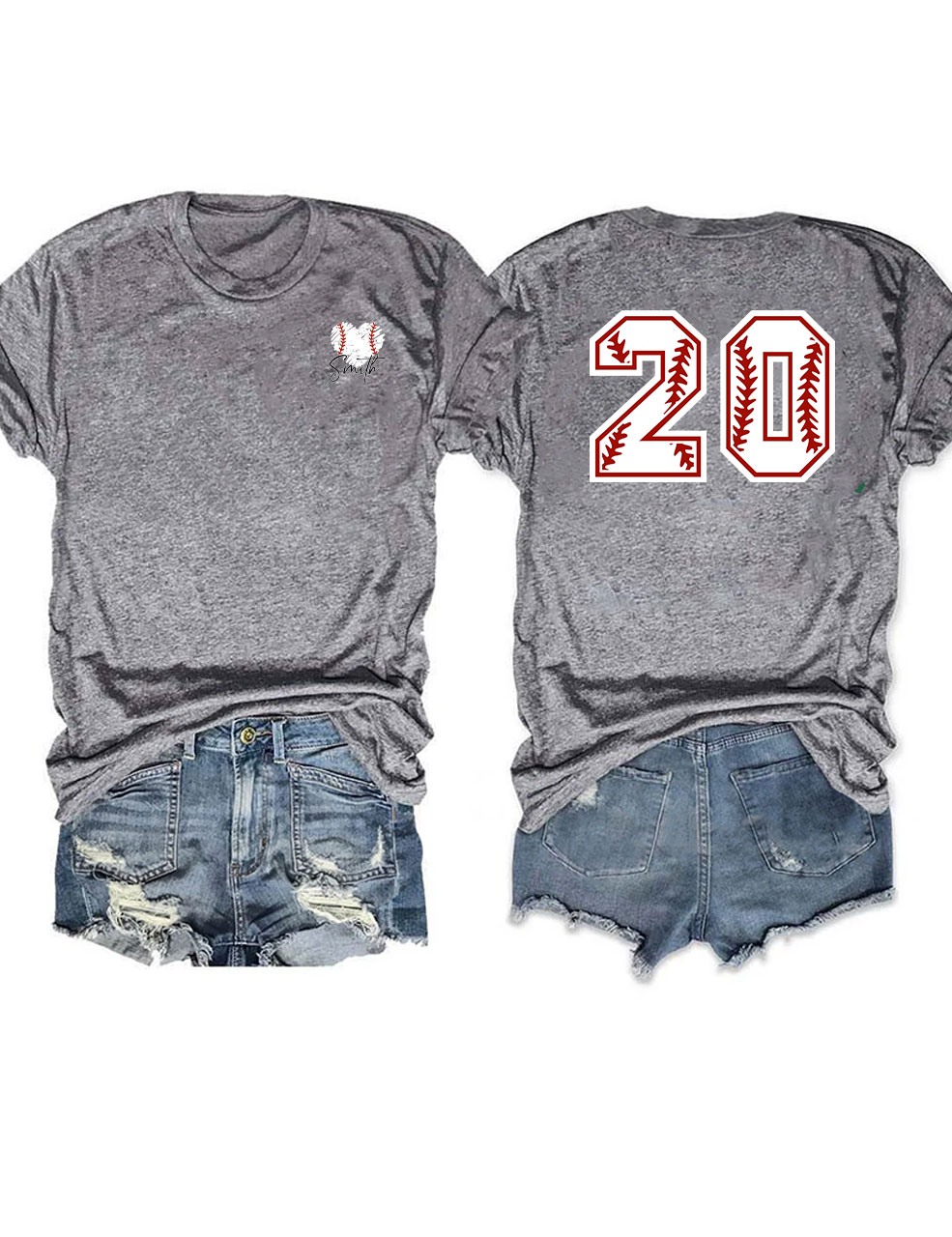 Custom Baseball Heart Funny T-shirt