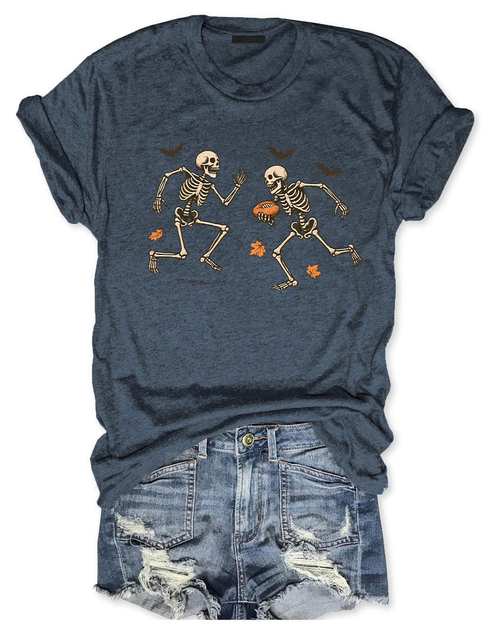 Funny Skeleton Football Halloween T-shirt