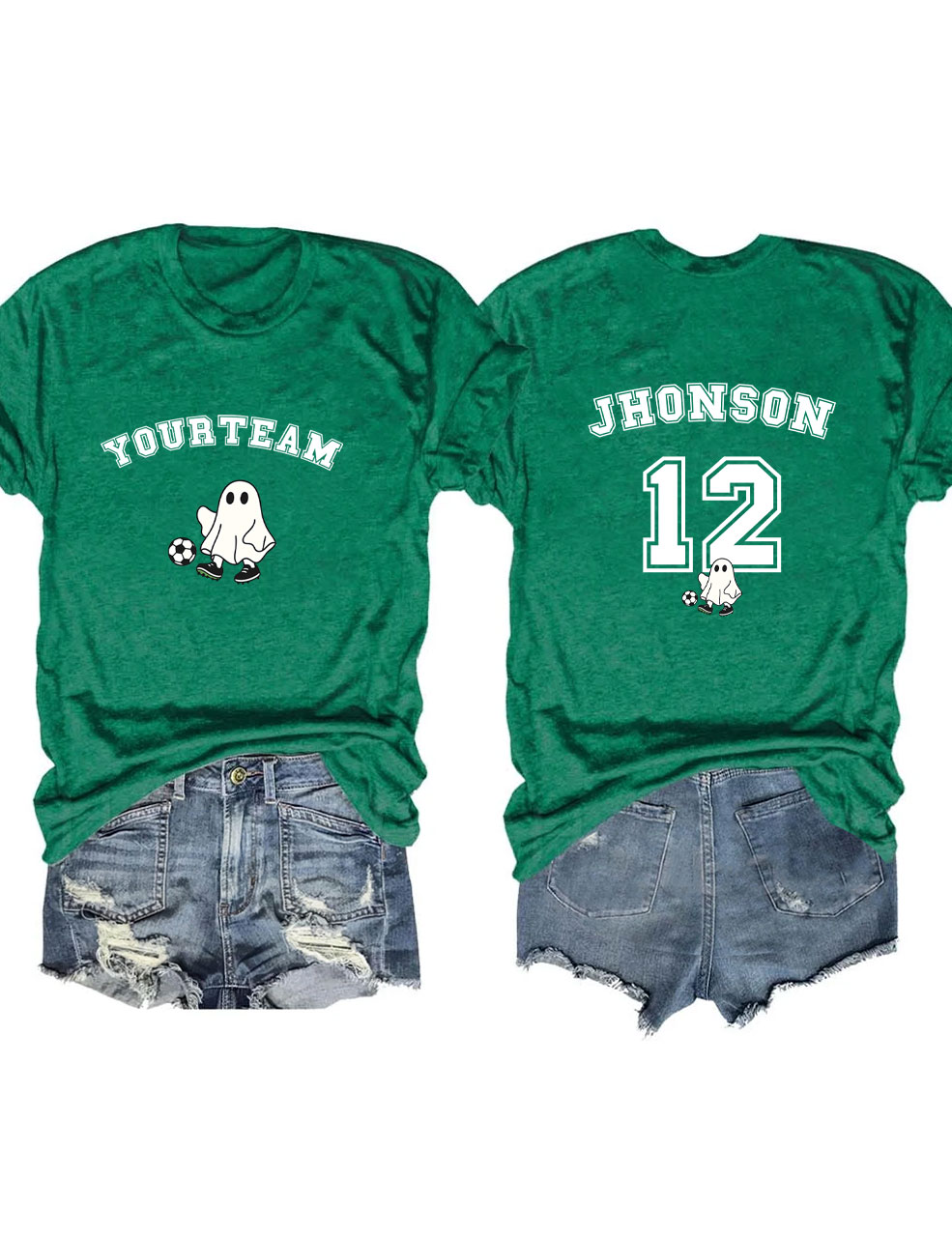 Custom Ghost Soccer Funny T-shirt