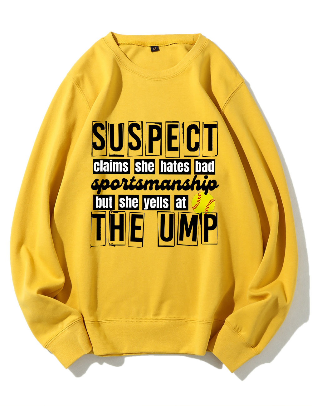 Suspect Claims Funny Softball Mom Sweatshirt
