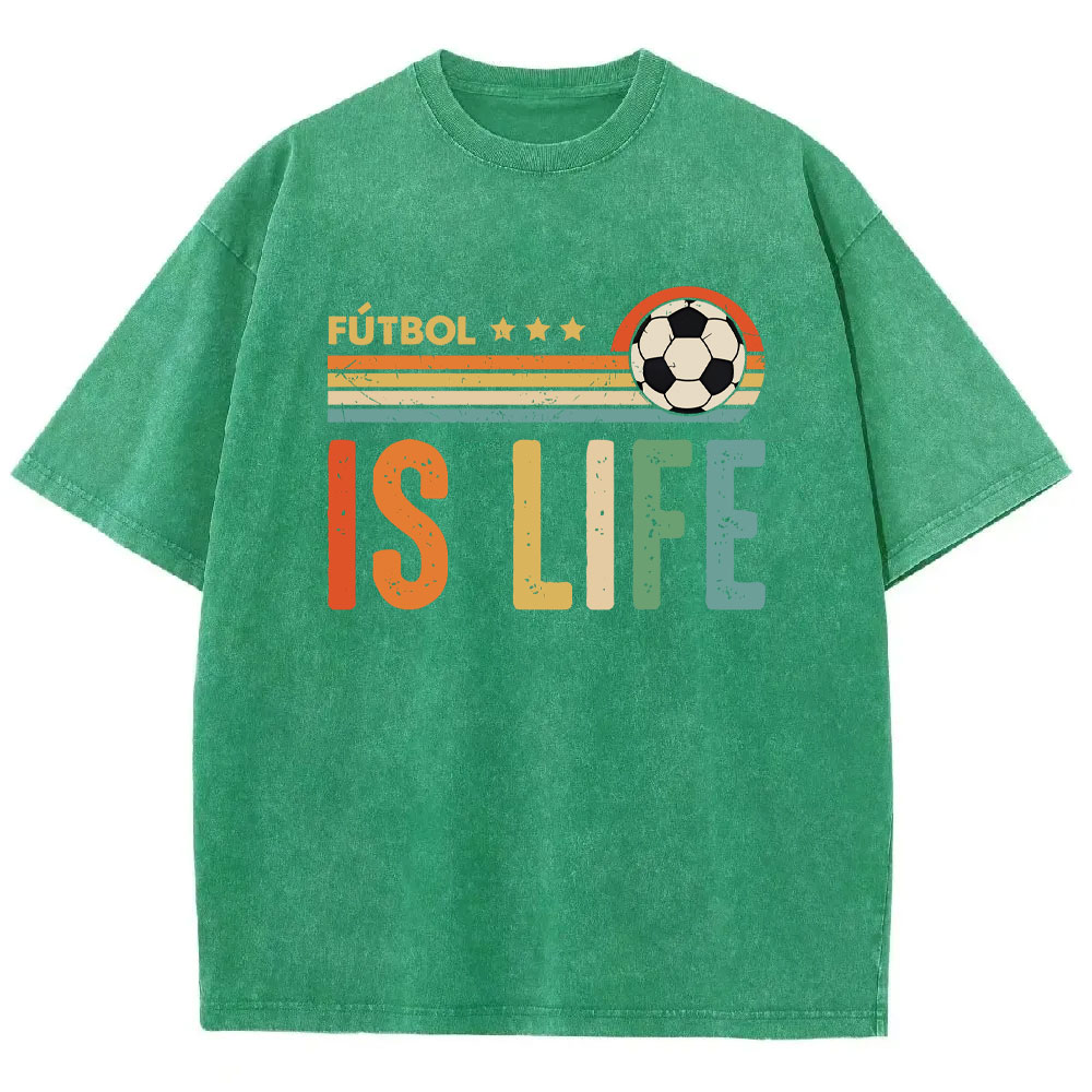 Futbol Is Life Washed T-shirt