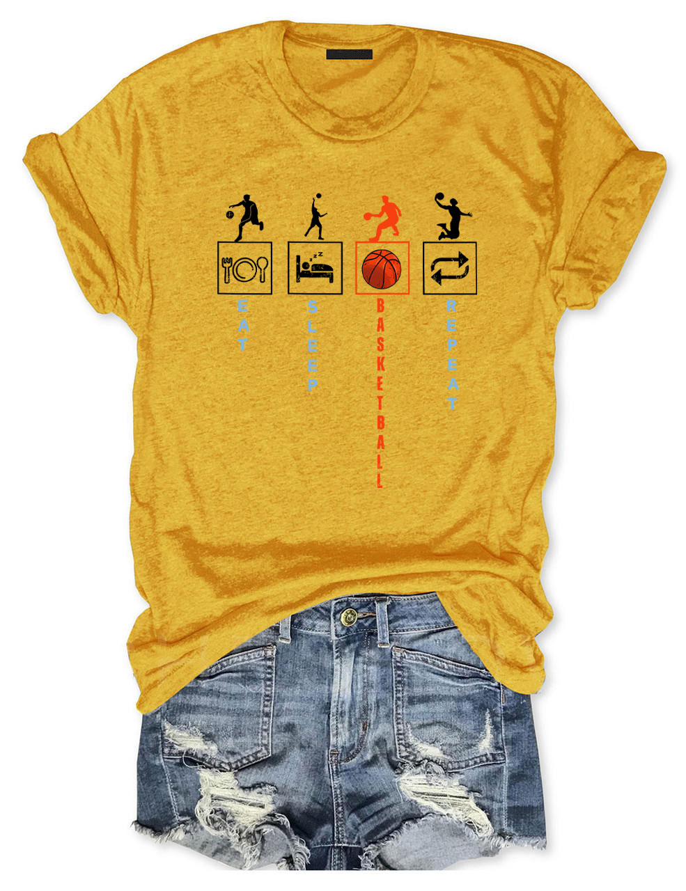 Eat Sleep Basketball Repeat T-Shirt