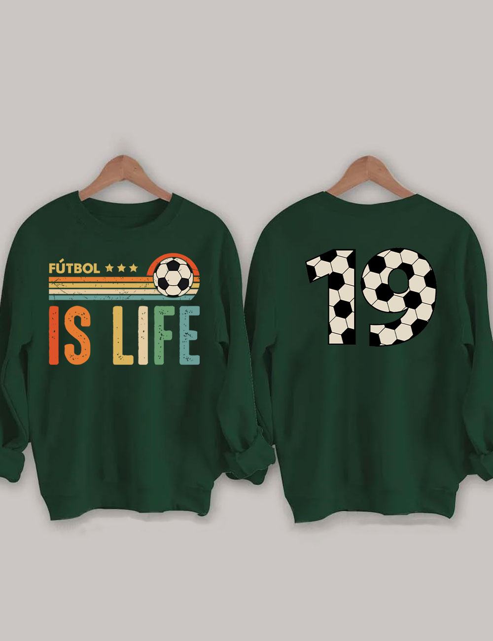 Futbol Is Life Custom Number Sweatshirt