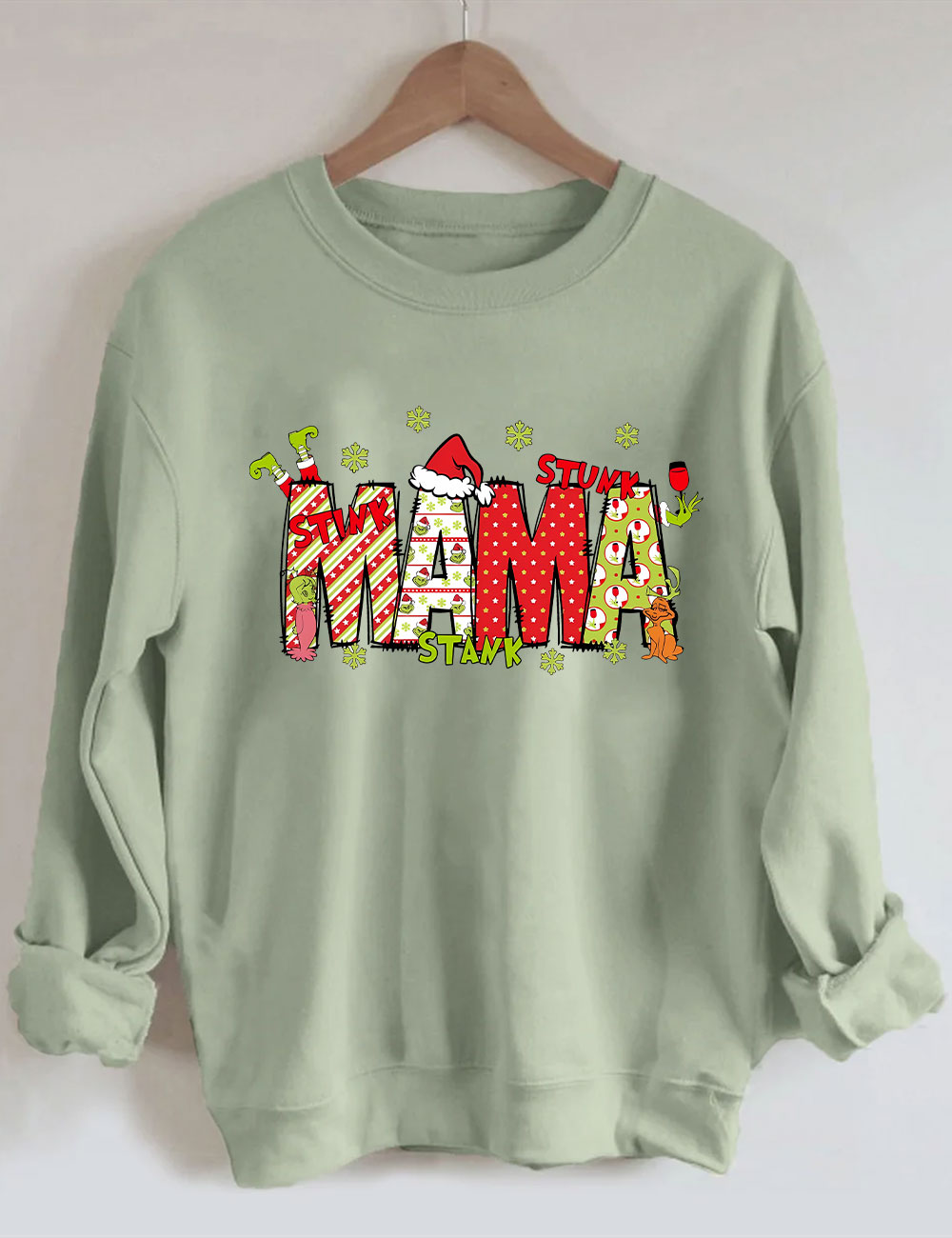 Custom Christmas Mama Kids Names Sweatshirt