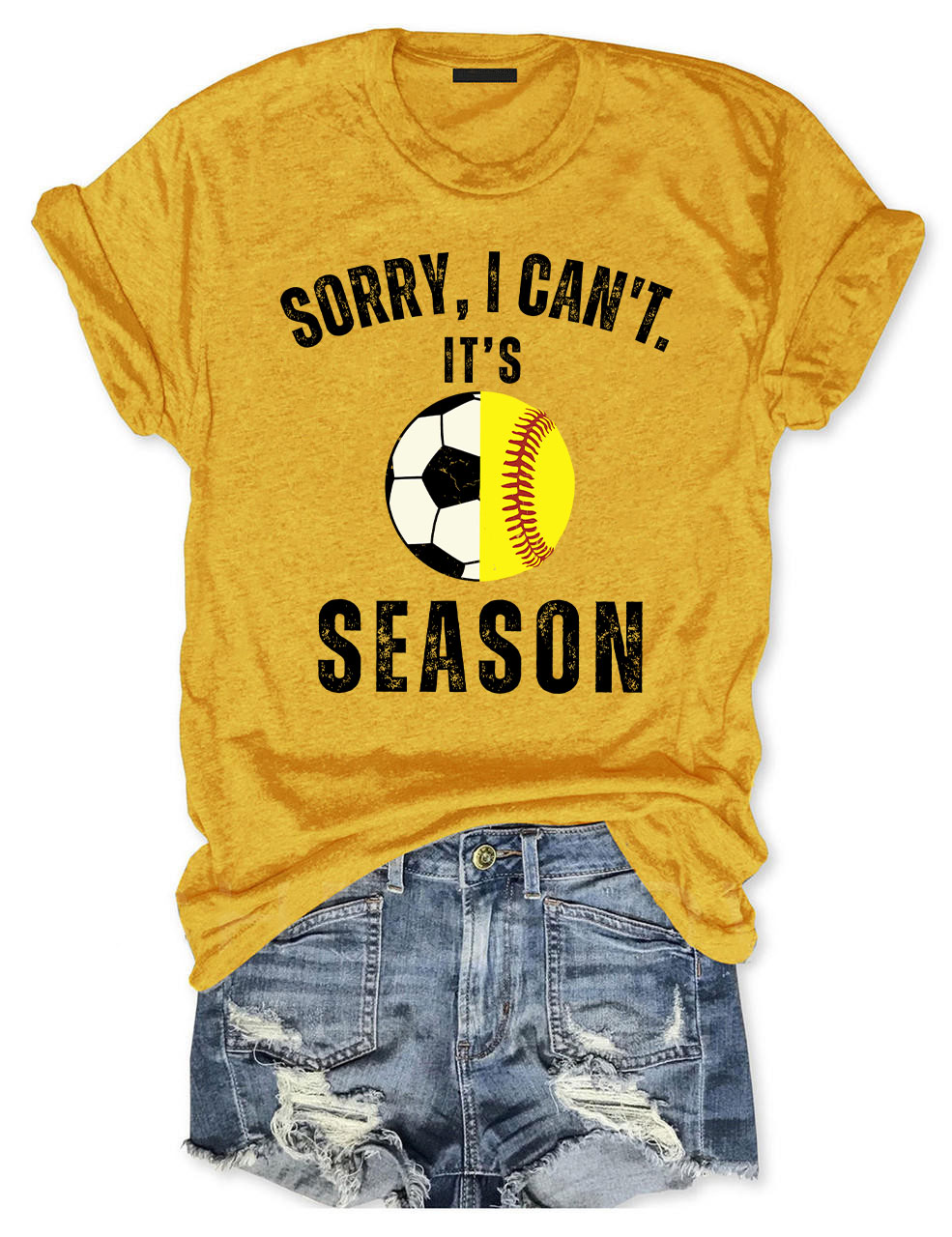 Sorry I can't It's Football and Softball Season T-shirt