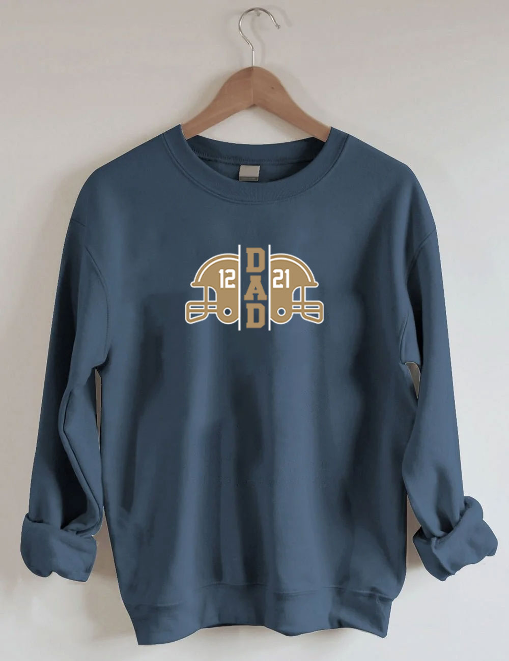 2 Players Custom Football Dad Sweatshirt