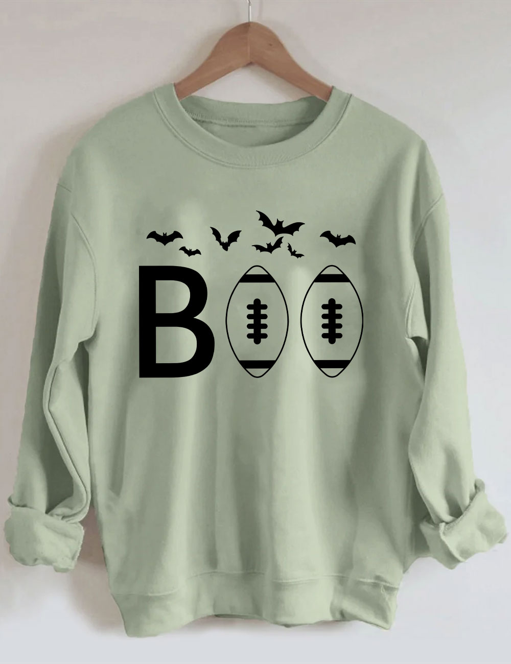 BOO Halloween Football Sweatshirt