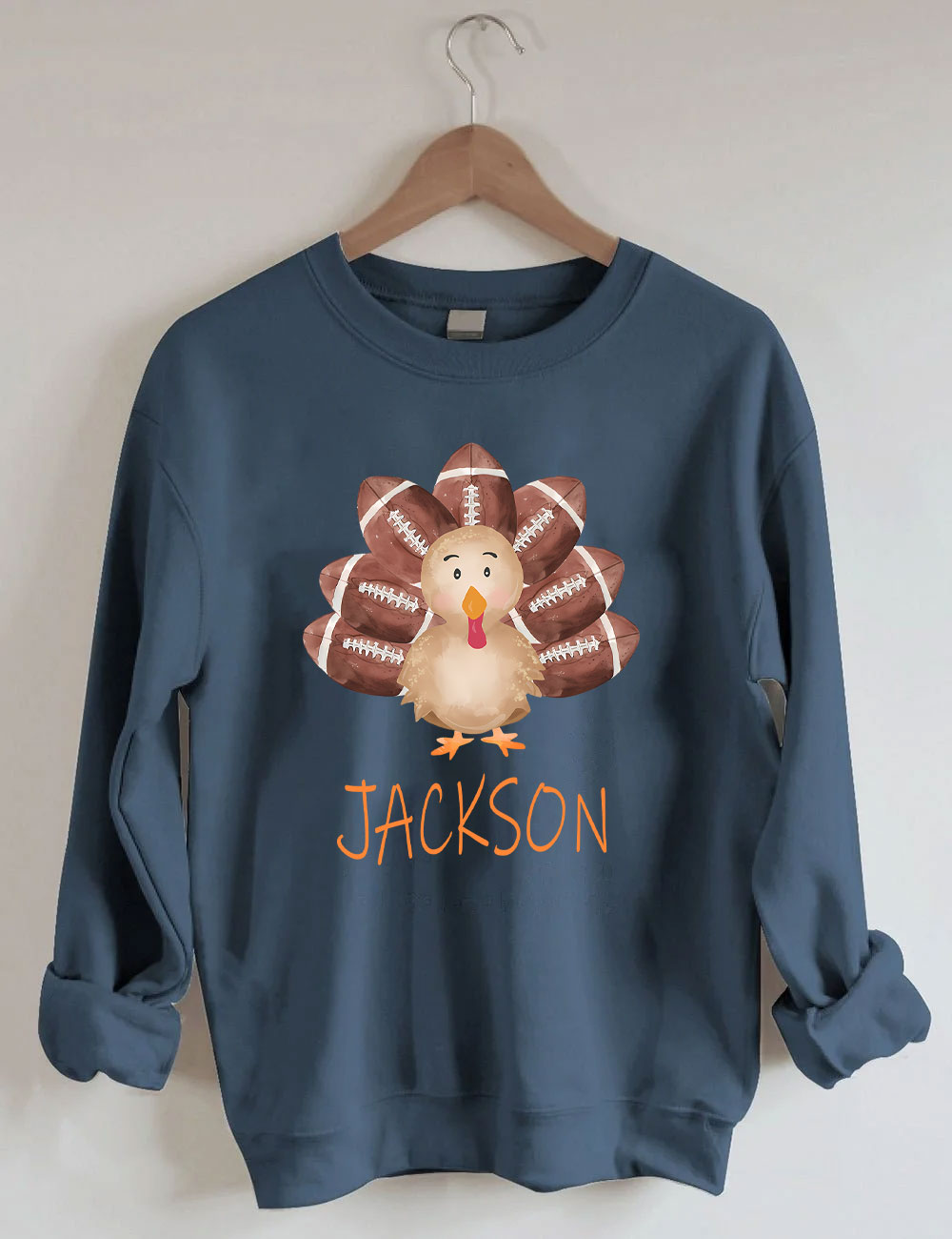 Football Custom Name Turkey Sweatshirt