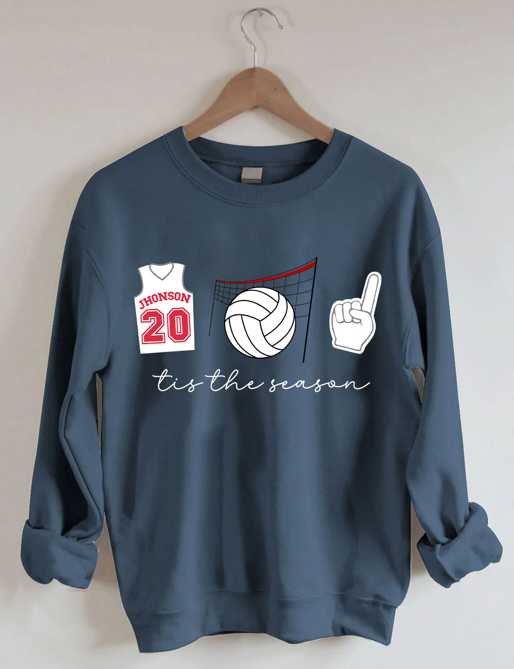 Tis The Season Custom Volleyball Sweatshirt