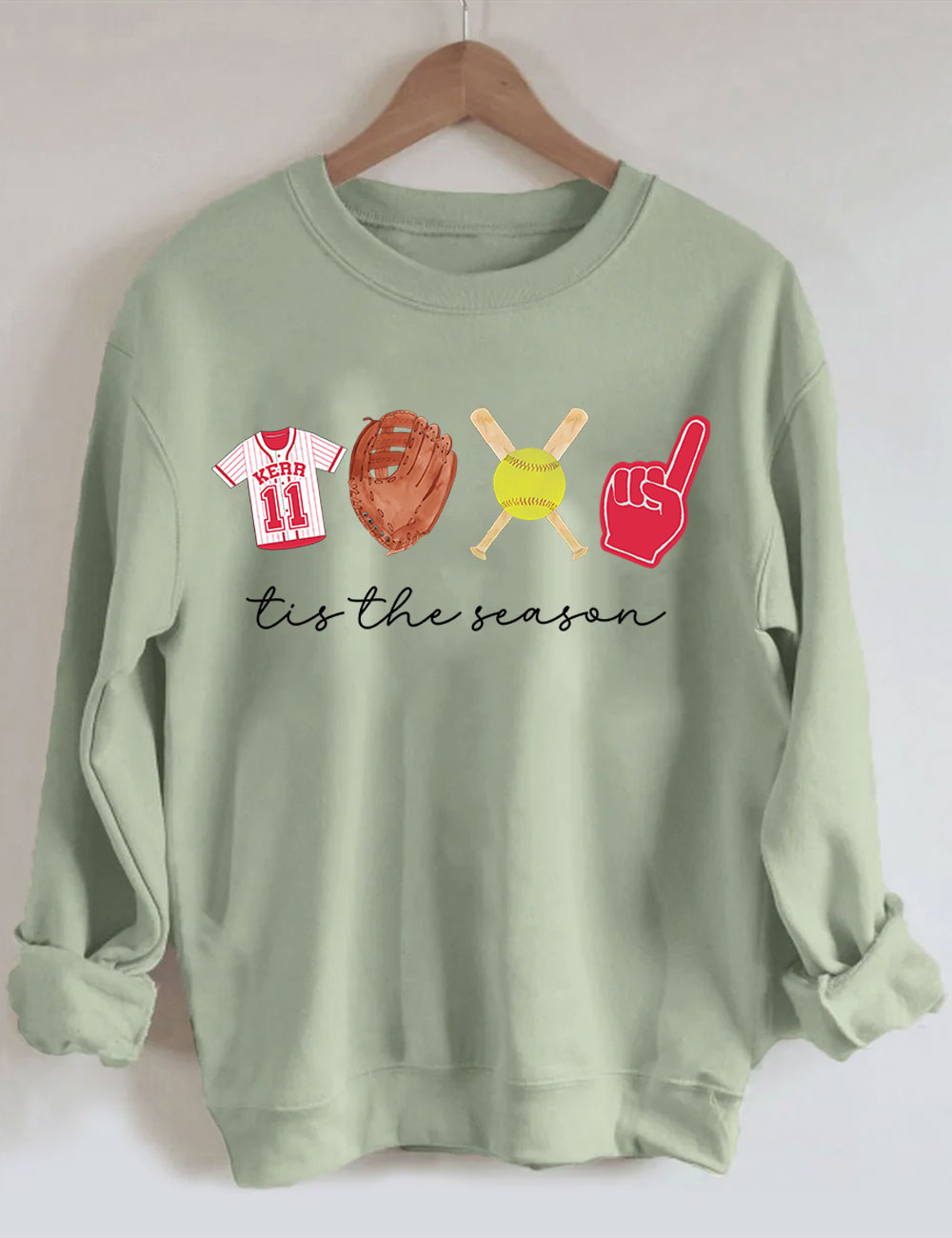 Tis The Season Custom Softball Sweatshirt
