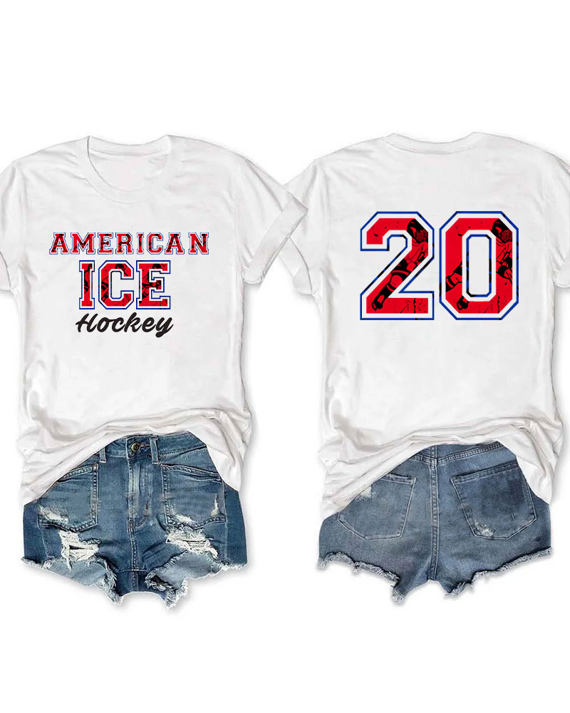 American Ice Hockey Custom T-shirt