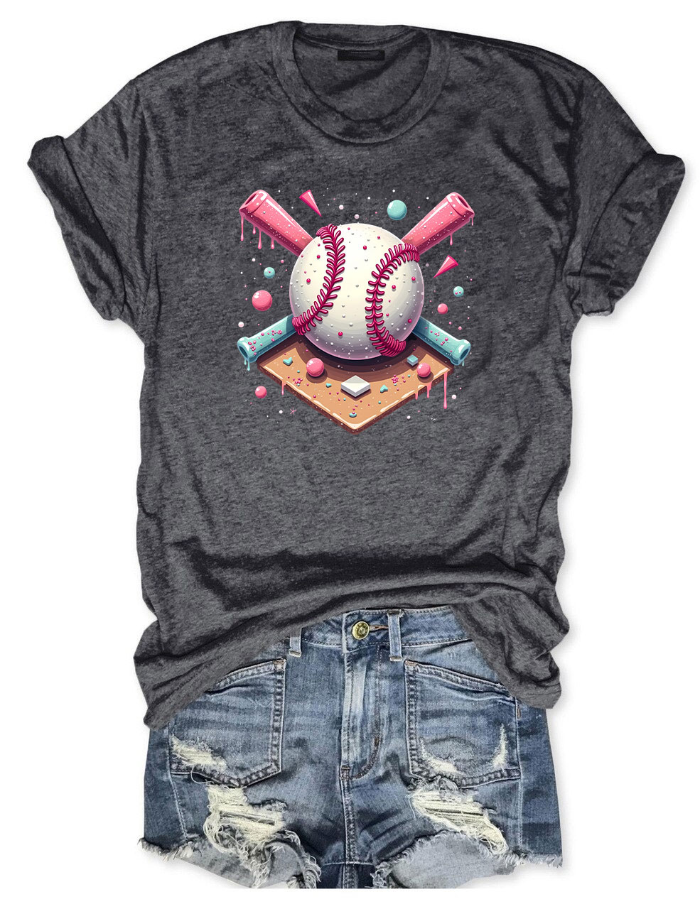 Ice Cream With Sprinkles Baseball T-shirt
