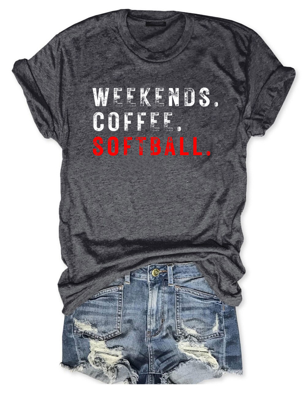 Weekends Coffee Softball T-shirt